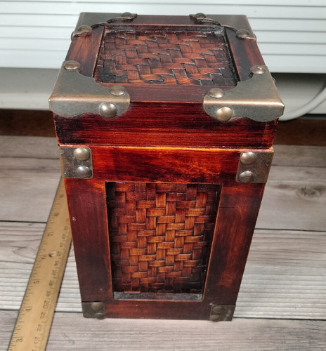 Vintage wooden storage box - vintage,